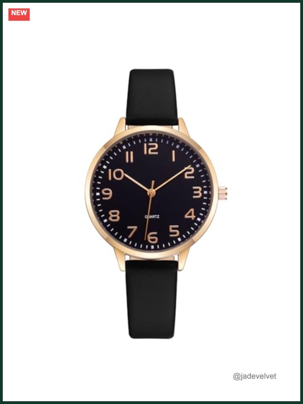 Women's Analog Wrist Watch Leather Strap Round Case Quartz Water Resistant